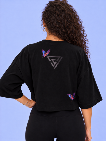 LIFE BLOOM — Cropped Oversized