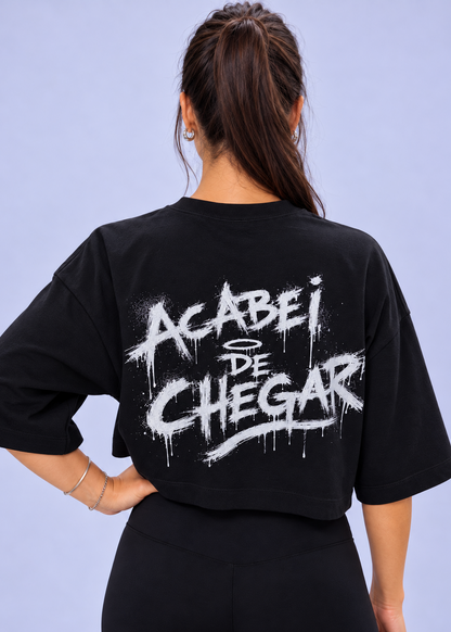 ACABEI DE CHEGAR — Cropped Oversized