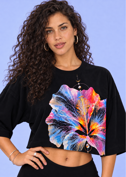 LIFE BLOOM — Cropped Oversized